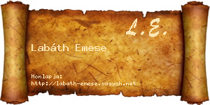 Labáth Emese névjegykártya